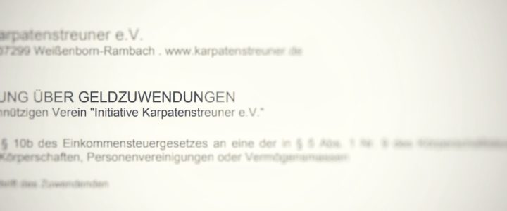 Spendenbescheinigungen für das Jahr 2018 Spendenbescheinigungen für das Jahr 2018
